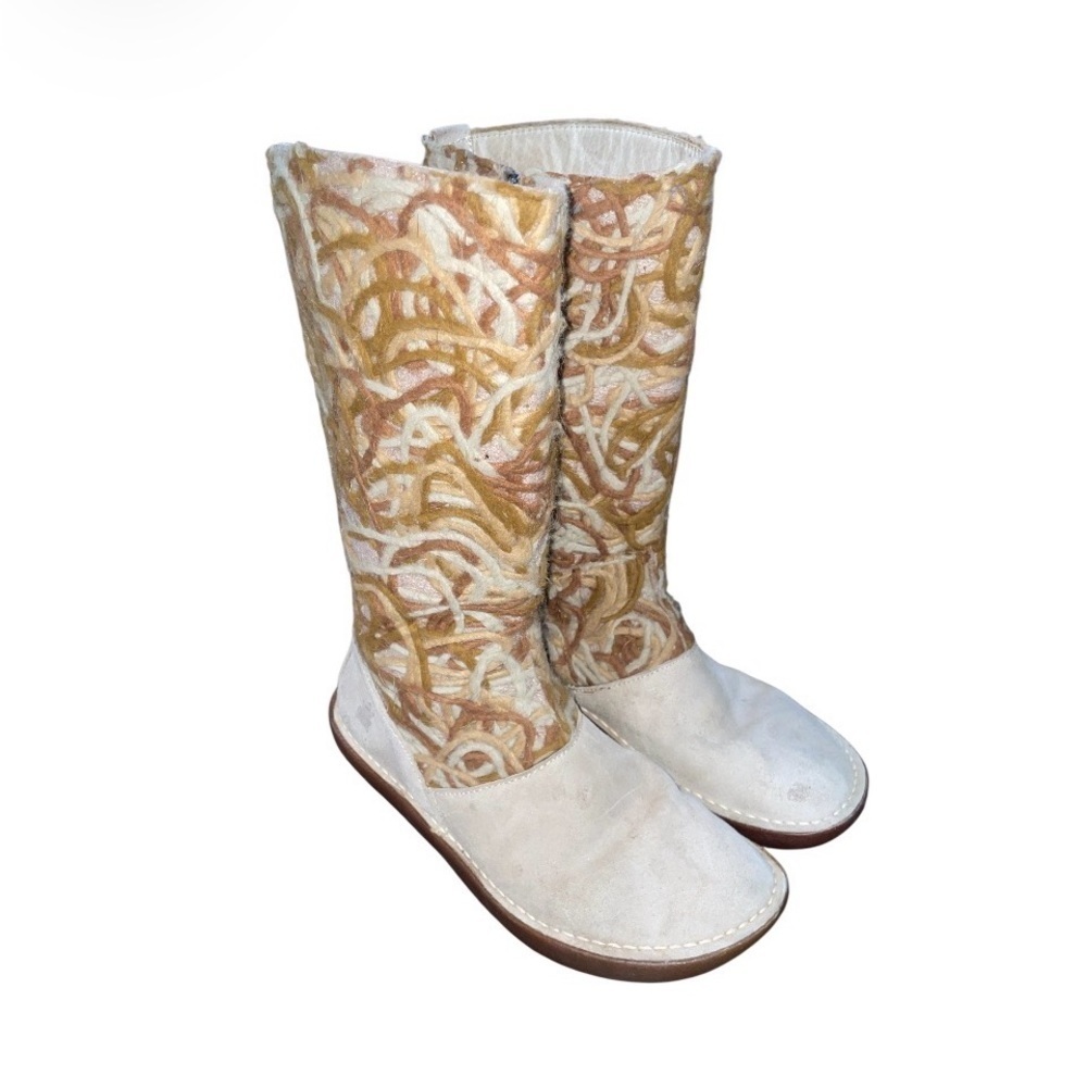 El Naturalista Sustainable Women's Boots with felted yarn shaft Size 39 (8.5)